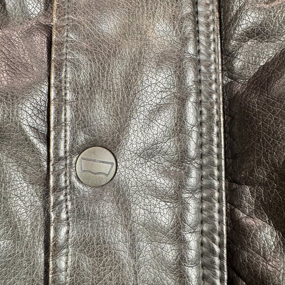 Levi’s Men's Faux Leather Trucker Jacket L - Picture 6 of 15